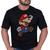 Camisa Algodão Unissex Camiseta Básica Jogo Filme Super Mario Bross Preto