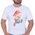 Camisa Algodão Unissex Camiseta Básica Jogo Filme Super Mario Bross Branco