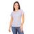 Camisa Baby Look Feminina Algodão Lisa Blusinha Cinza mescla