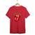 Camisa Básica Banda The Rolling Mick Logo Stones Rock Jagger Vermelho