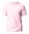 Camisa Básica Camiseta Masculina Gola Redonda Manga Curta Lisa Algodão Casual Confortável Rosa