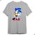 Camisa Básica Super Sonic  Adventure Ouriço Azul Game Online Cinza mescla