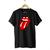 Camisa Básica The Rolling Banda Mick Rock Jagger Logo Stones Preto