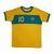 Camisa Brasil Faixa Liga Retrô Infantil  Amarela 12 Amarelo, Verde