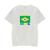 Camisa brasil futebol camiseta algodão Bandeira branco