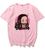 Camisa Camiseta Algodão Unissex Anime Demon Slayer  Rosa bebê