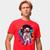 Camisa Camiseta Genuine Grit Masculina Estampada Algodão 30.1 Astronaut Grit Vermelho