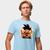 Camisa Camiseta Genuine Grit Masculina Estampada Algodão 30.1 Dragon Ball Mini Goku Azul claro