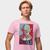 Camisa Camiseta Genuine Grit Masculina Estampada Algodão 30.1 Dragon Ball Piccolo Rosa claro