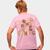 Camisa Camiseta Genuine Grit Masculina Estampada Algodão 30.1 Good Thing Are Coming Rosa claro