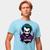 Camisa Camiseta Genuine Grit Masculina Estampada Algodão 30.1 Joker Azul claro