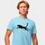 Camisa Camiseta Genuine Grit Masculina Estampada Algodão 30.1 Leopardo Azul claro