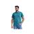 Camisa camiseta homens gola Polo Bolso Plus Size premium Azul ciano