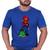 Camisa Camiseta Malha Algodão Unissex Super Mario Bross Filme Jogo Azul