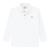 Camisa Camiseta Manga Longa Gola Polo Infantil Branco Branco