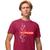 Camisa Camiseta Masculina Estampada Economia Supreme 100% Algodão Fio 30.1 Penteado Vinho