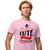 Camisa Camiseta Masculina Estampada Lute como um Economista 100% Algodão Fio 30.1 Penteado Rosa claro