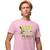 Camisa Camiseta Masculina Estampada Você Colhe o que Planta 100% Algodão Fio 30.1 Penteado Rosa claro