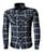 Camisa Camisete Xadrez Flanela Flanelado Slim Mens Preto