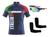 Camisa Ciclismo Bike MTB C/ Proteção UV + Óculos Esportivo Espelhado + Par de Manguitos Itália 02
