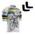 Camisa de Ciclismo Bike MTB C/ Proteção UV + Óculos de Proteção Preto Anti-risco + Par de Manguitos Branco, Colorido