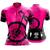 Camisa Ciclismo Feminina Roupa para Ciclista Proteção UV50+ Rosa