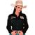 Camisa Country Radade Manga Longa Rodeio Cowboy Feminina Preto