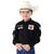 Camisa Country Radade Manga Longa Rodeio Cowboy Infantil Preto