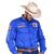 Camisa Country Radade Manga Longa Rodeio Cowboy Vaquejada Azul