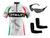 Conjunto de Ciclismo Camisa C/ Proteção UV e Bermuda C/ Forro Interno Itália branco