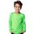 Camisa de Menina Proteção Uv50 Solar Infantil 2 ao 16 Criança Manga Longa Verde