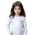 Camisa de Menina Proteção Uv50 Solar Infantil 2 ao 16 Termica Manga Longa Branco