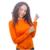 Camisa de proteção uv laranja feminina (poliéster) Laranja