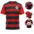 Camisa do Time Flamengo FC Oficial Listrada Rubro Negro Vermelho