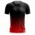 Camisa Dry Fit Masculina Academia Camiseta Fitness Musculação Treino Proteção UV Corrida Preto vermelho