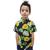 Camisa estampada viscose infantil bebe menino Tam 1 2 e 3 anos. Laranja