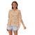 Camisa Feminina Rip Curl Surf Palms Sand Bege