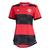 Camisa Flamengo I 21/22 s/n Torcedor Adidas Feminina Vermelho, Preto