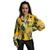 Camisa  floral carina coi feminino ref: car2074 Amarelo