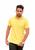 Camisa Gola Polo Masculina Manga Curta Lisa Premium 100% Algodao Amarelo