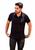 Camisa Gola Polo Masculina Manga Curta Lisa Premium 100% Algodao Preto