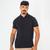 Camisa Gola Polo Masculina Piquet Com Bordado Lisa Casual Preto