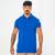 Camisa Gola Polo Masculina Piquet Com Bordado Lisa Casual Azul