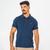 Camisa Gola Polo Masculina Piquet Com Elastano Mini Logo Azul