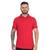 Camisa Gola Polo Masculina Piquet Lisa Com Bolso Manga Curta Vermelho