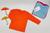 Camisa infantil com proteção Uv 50 moda praia e piscina Laranja