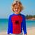 Camisa Infantil De Proteção Solar UV 50 Manga longa Praia Para Menino Aranha