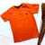 Camisa Infantil Kids Basica Gola Careca Color Laranja