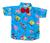 Camisa Infantil Temática Bob Esponja Patrick + Gravata Azul, Celeste