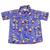 Camisa Infantil Temática Festa Junina Casal Caipira Xadrez Azul